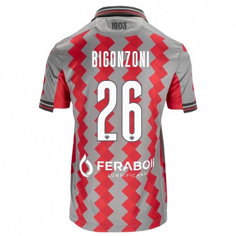 Danxen Kid Michele Bigonzoni #26 Grey Red White Home Jersey 2026/27 T-Shirt