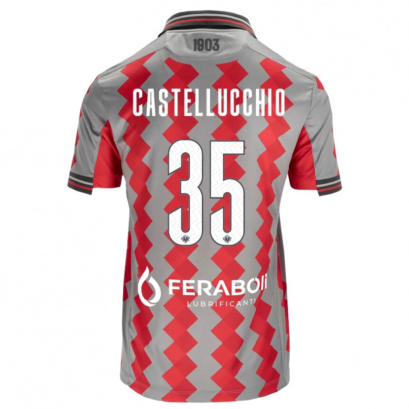 Danxen Kid Gabriele Castellucchio #35 Grey Red White Home Jersey 2026/27 T-Shirt