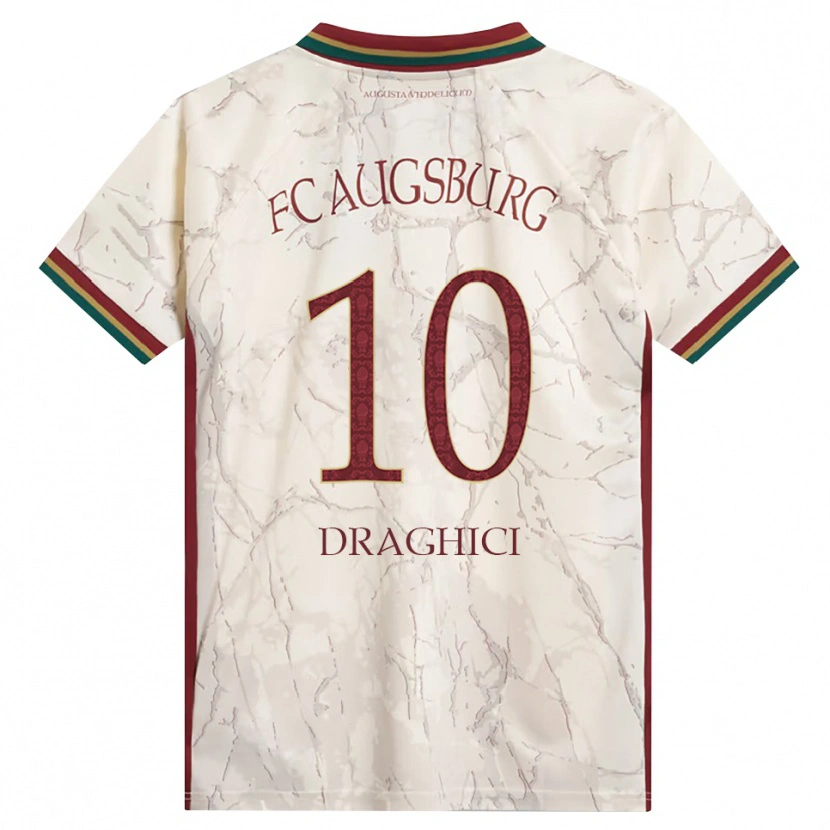 Danxen Kid Robert Drăghici #10 Green Rice White Burgundy Home Jersey 2026/27 T-Shirt