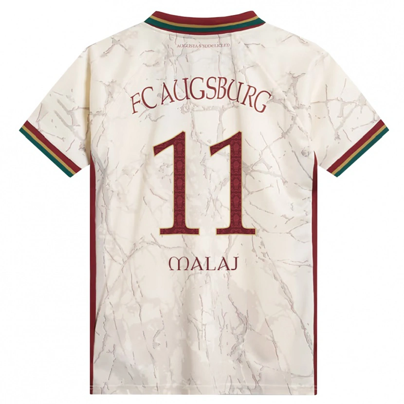 Danxen Kid Aris Malaj #11 Green Rice White Burgundy Home Jersey 2026/27 T-Shirt