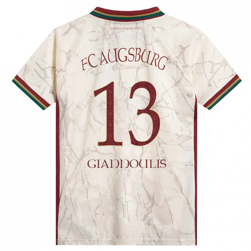 Danxen Kid Dimitrios Giannoulis #13 Green Rice White Burgundy Home Jersey 2026/27 T-Shirt