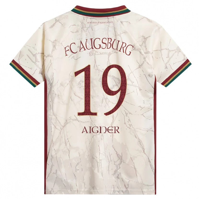 Danxen Kid Lukas Aigner #19 Green Rice White Burgundy Home Jersey 2026/27 T-Shirt