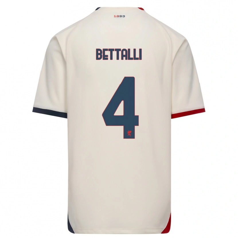 Danxen Kid Giorgia Bettalli #4 Off-White Red Away Jersey 2026/27 T-Shirt