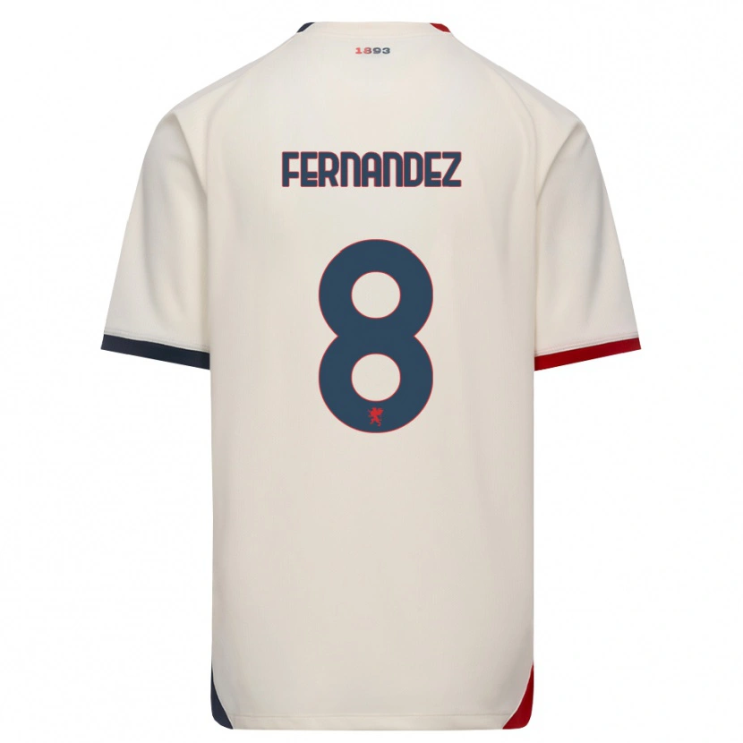 Danxen Kid Maria Fernandez #8 Off-White Red Away Jersey 2026/27 T-Shirt