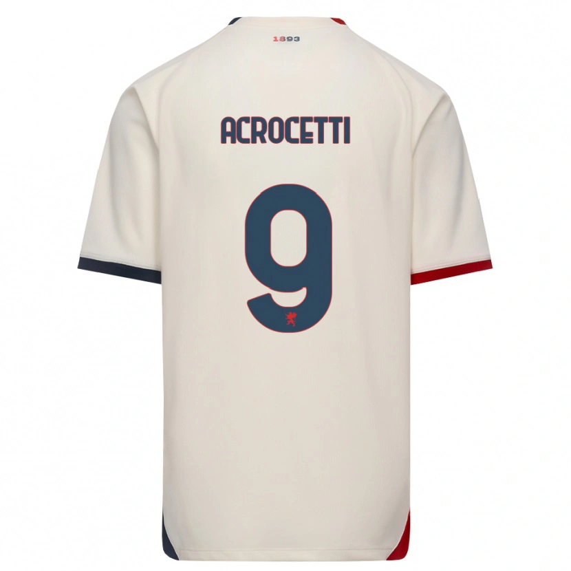 Danxen Kid Edoardo Acrocetti #9 Off-White Red Away Jersey 2026/27 T-Shirt