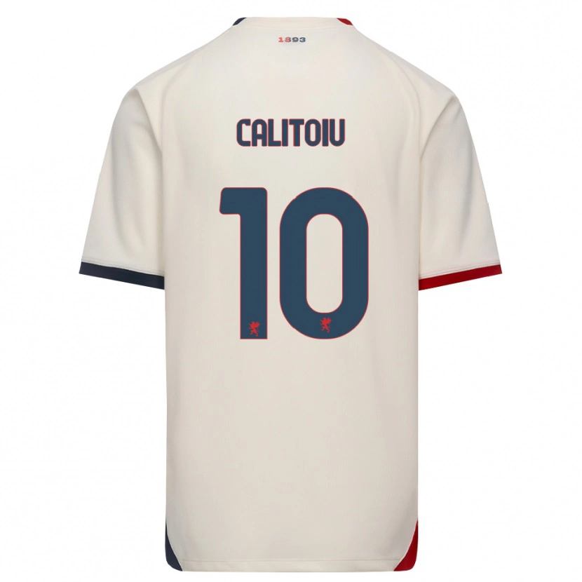 Danxen Kid Mihai Calițoiu #10 Off-White Red Away Jersey 2026/27 T-Shirt