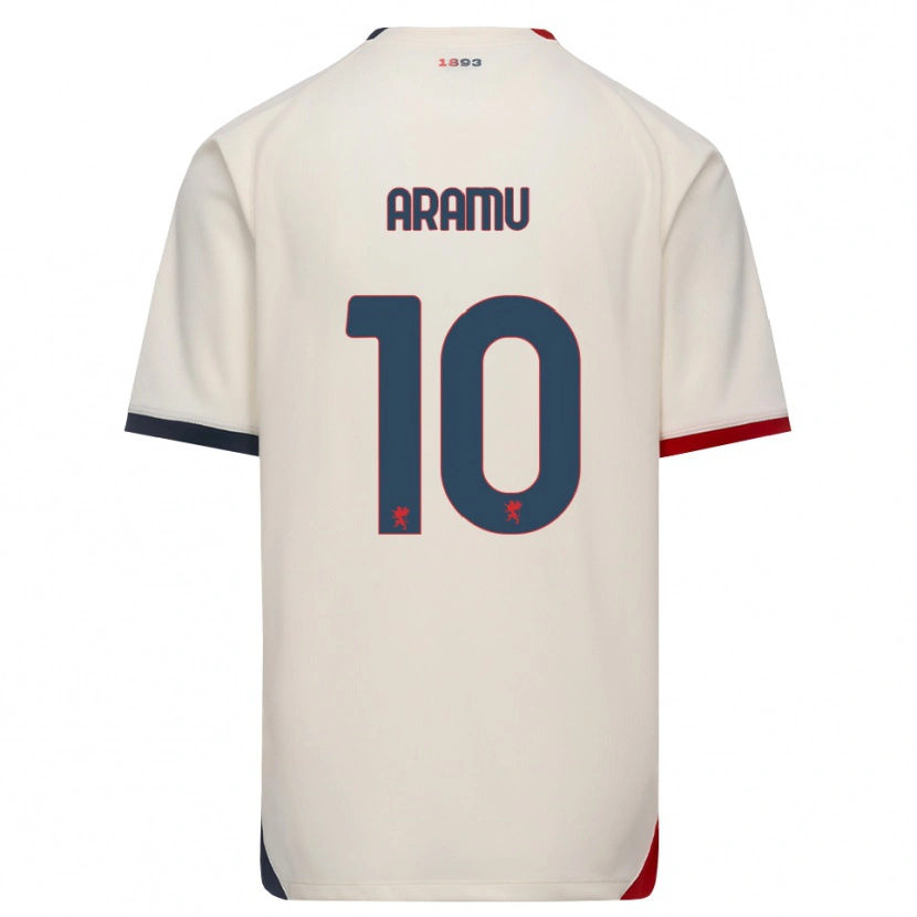 Danxen Kid Mattia Aramu #10 Off-White Red Away Jersey 2026/27 T-Shirt