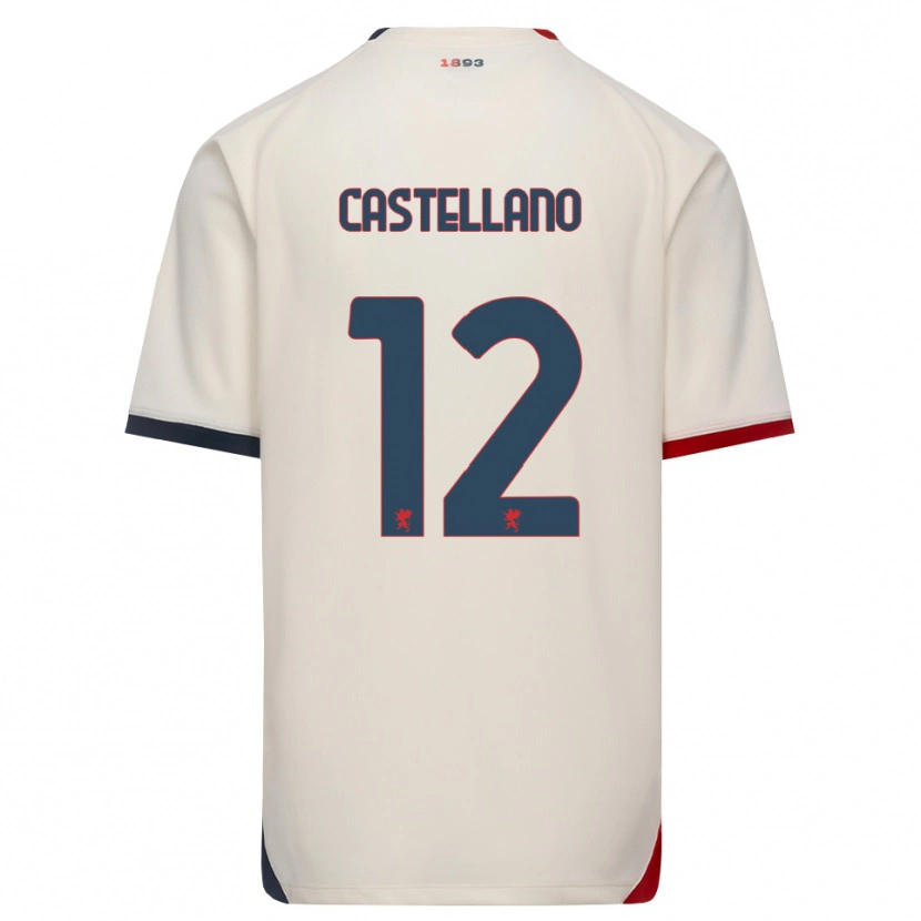 Danxen Kid Cristiano Castellano #12 Off-White Red Away Jersey 2026/27 T-Shirt