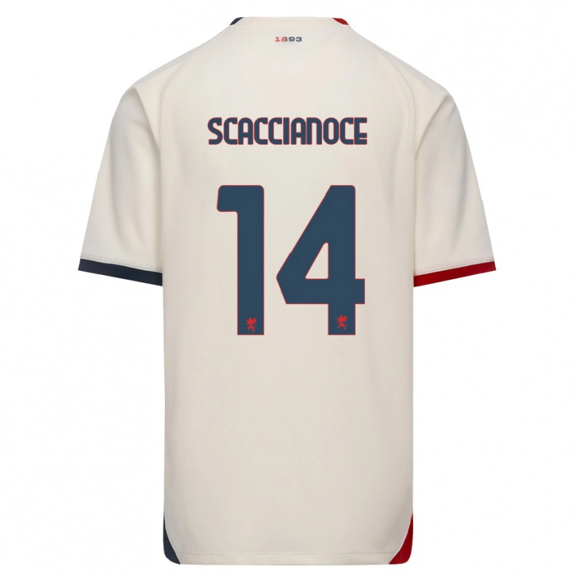 Danxen Kid Francesco Scaccianoce #14 Off-White Red Away Jersey 2026/27 T-Shirt