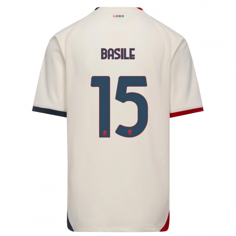 Danxen Kid Cosimo Basile #15 Off-White Red Away Jersey 2026/27 T-Shirt