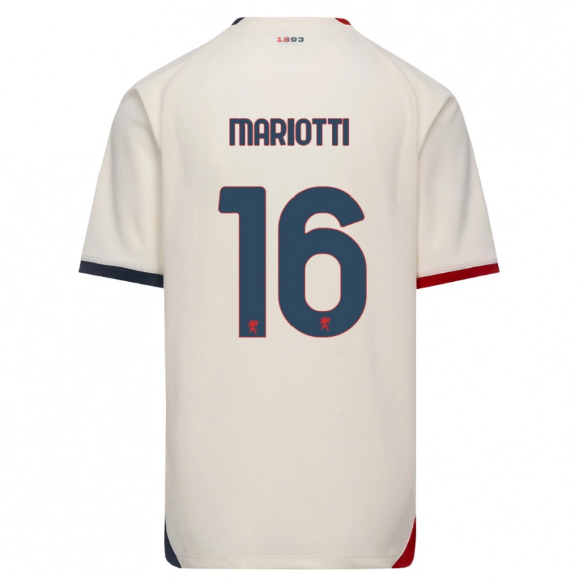 Danxen Kid Andrea Mariotti #16 Off-White Red Away Jersey 2026/27 T-Shirt