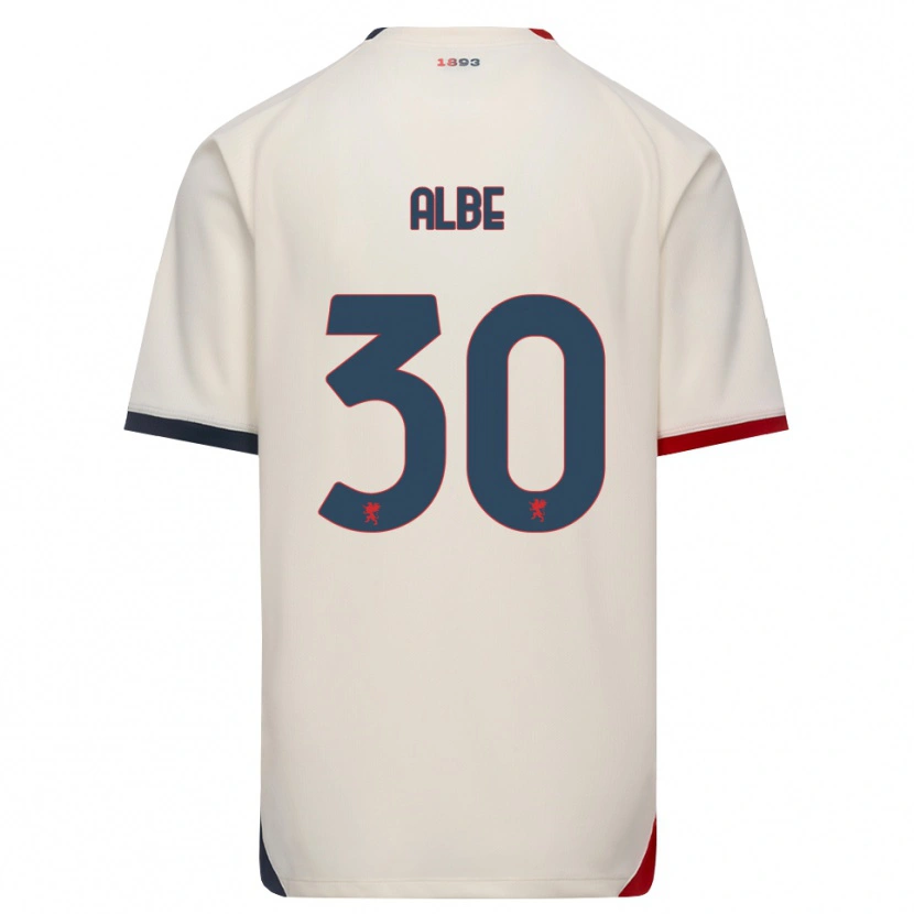 Danxen Kid Salem Albè #30 Off-White Red Away Jersey 2026/27 T-Shirt