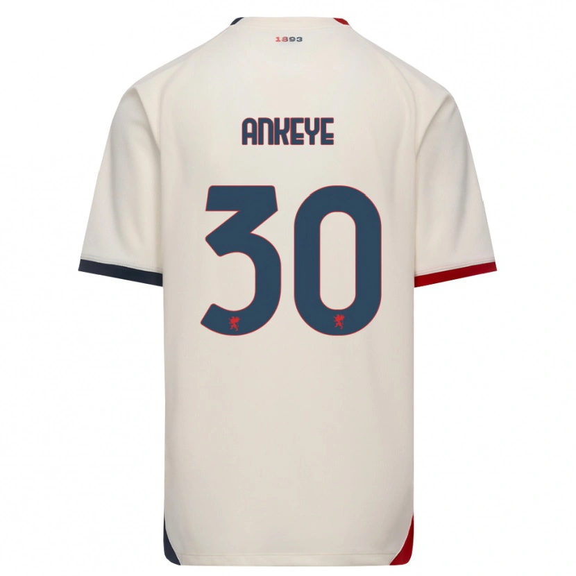 Danxen Kid David Ankeye #30 Off-White Red Away Jersey 2026/27 T-Shirt
