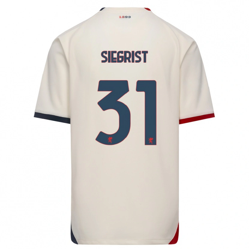 Danxen Kid Benjamin Siegrist #31 Off-White Red Away Jersey 2026/27 T-Shirt