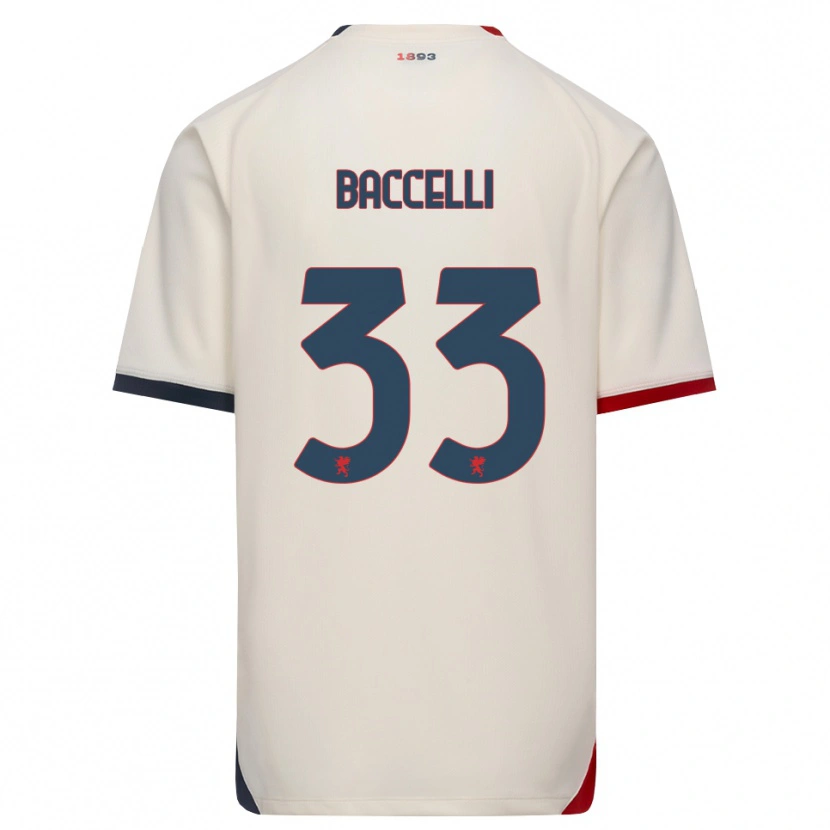Danxen Kid Pietro Baccelli #33 Off-White Red Away Jersey 2026/27 T-Shirt