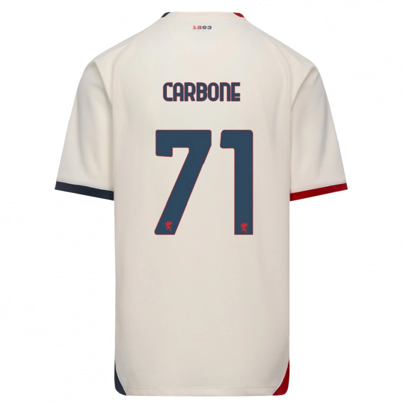 Danxen Kid Filippo Carbone #71 Off-White Red Away Jersey 2026/27 T-Shirt