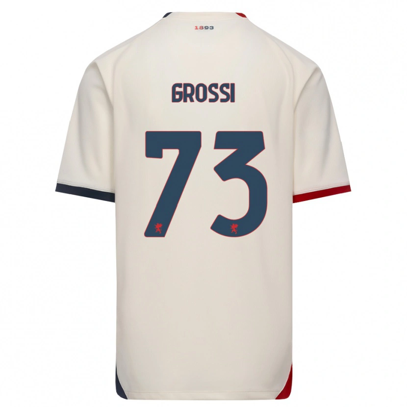 Danxen Kid Jacopo Grossi #73 Off-White Red Away Jersey 2026/27 T-Shirt