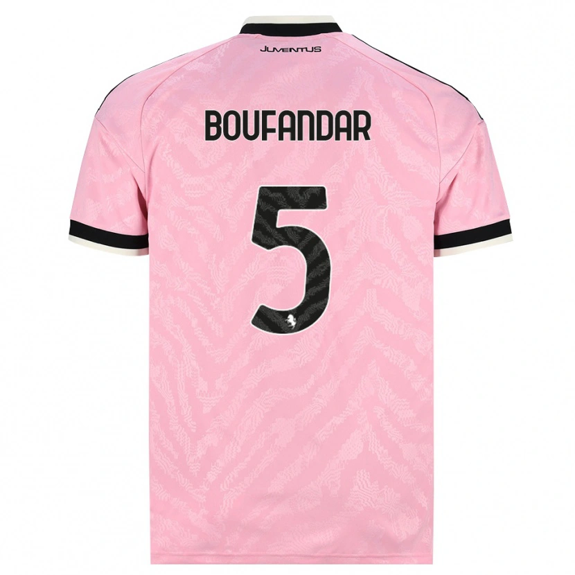 Danxen Kid Adam Boufandar #5 Pink Black Away Jersey 2026/27 T-Shirt
