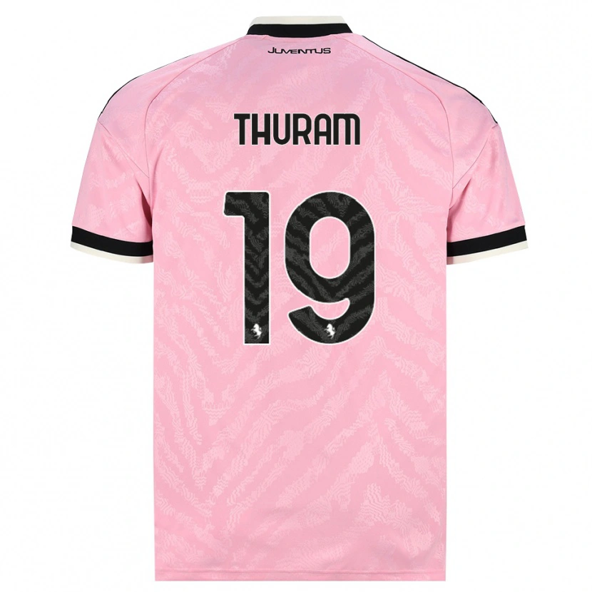 Danxen Kid Khéphren Thuram #19 Pink Black Away Jersey 2026/27 T-Shirt