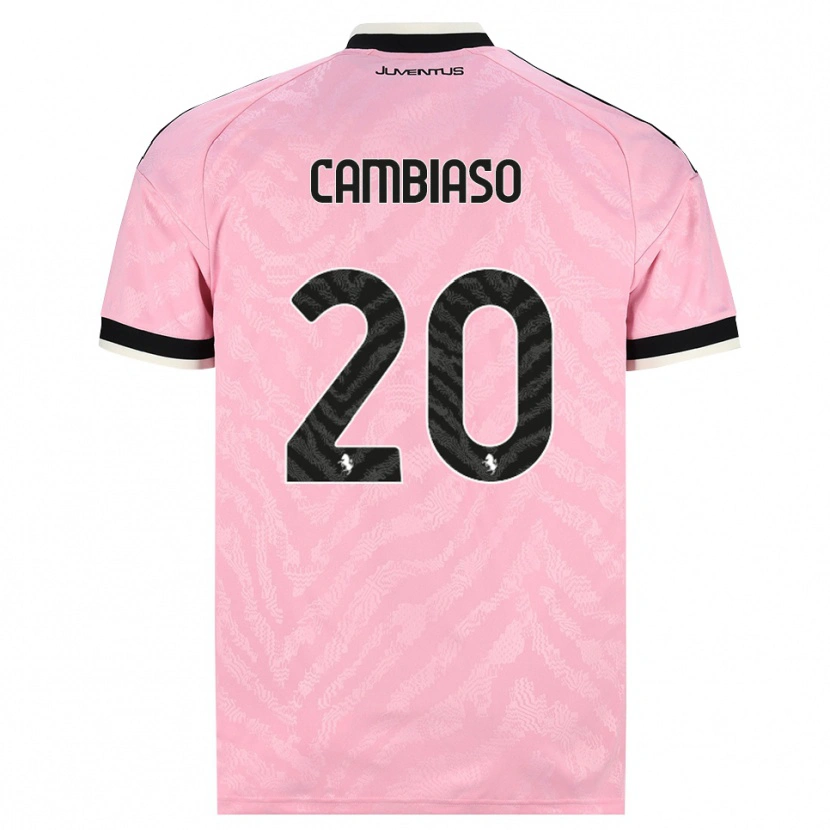 Danxen Kid Andrea Cambiaso #20 Pink Black Away Jersey 2026/27 T-Shirt