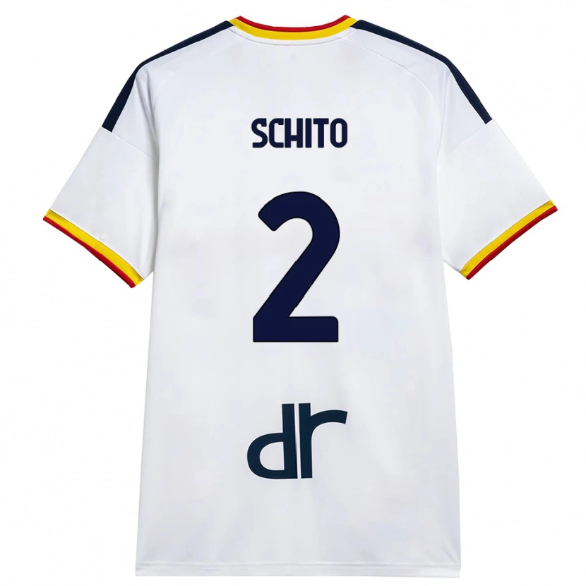 Danxen Kid Andrea Schito #2 White Yellow Red Away Jersey 2026/27 T-Shirt