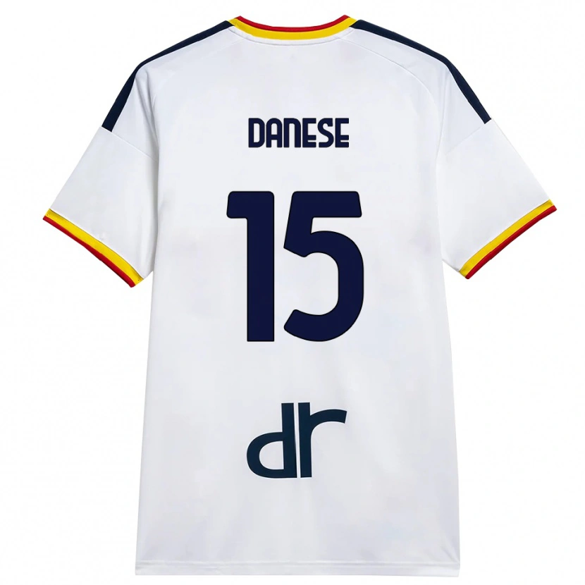 Danxen Kid Tommaso Danese #15 White Yellow Red Away Jersey 2026/27 T-Shirt
