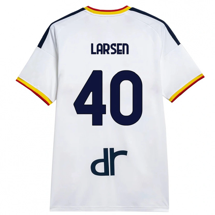 Danxen Kid Emil Larsen #40 White Yellow Red Away Jersey 2026/27 T-Shirt