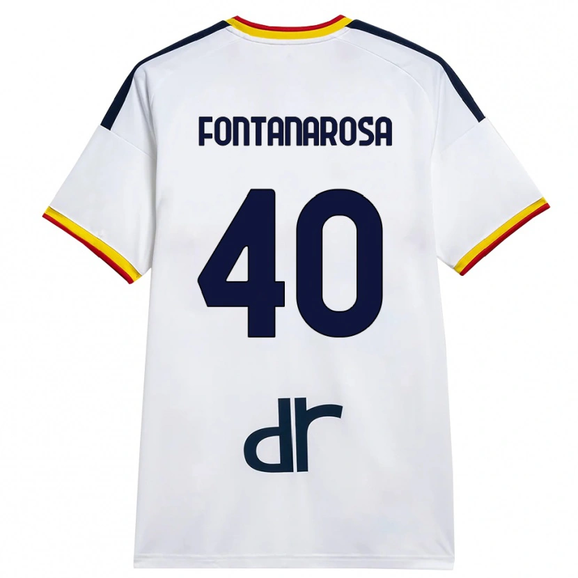 Danxen Kid Andrea Fontanarosa #40 White Yellow Red Away Jersey 2026/27 T-Shirt