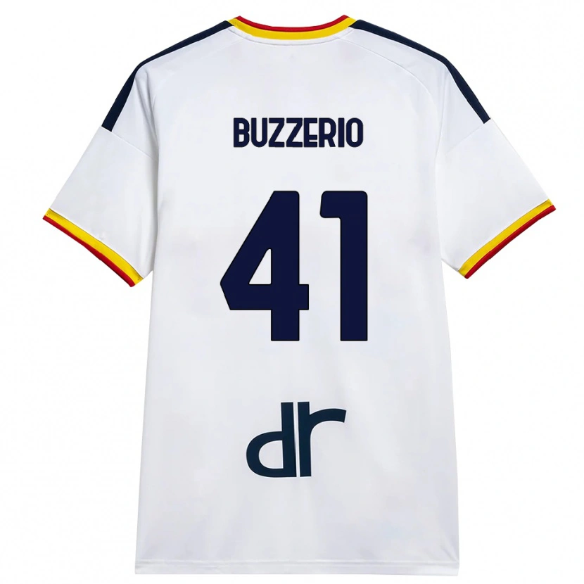 Danxen Kid Mattia Buzzerio #41 White Yellow Red Away Jersey 2026/27 T-Shirt