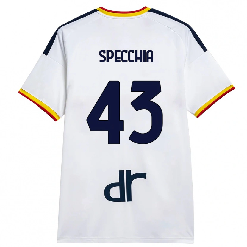 Danxen Kid Marco Specchia #43 White Yellow Red Away Jersey 2026/27 T-Shirt
