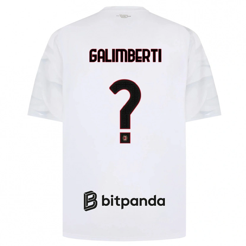 Danxen Kid Vittorio Galimberti #0 White Red Black Away Jersey 2026/27 T-Shirt