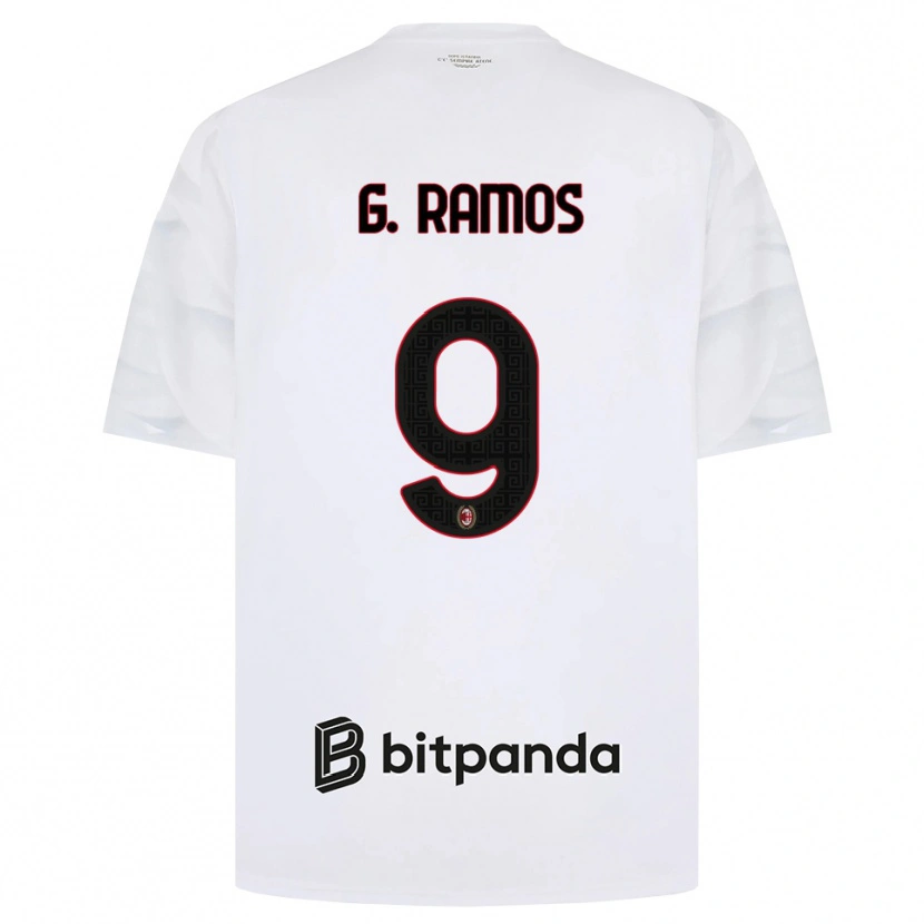 Danxen Kid Gonçalo Ramos #9 White Red Black Away Jersey 2026/27 T-Shirt