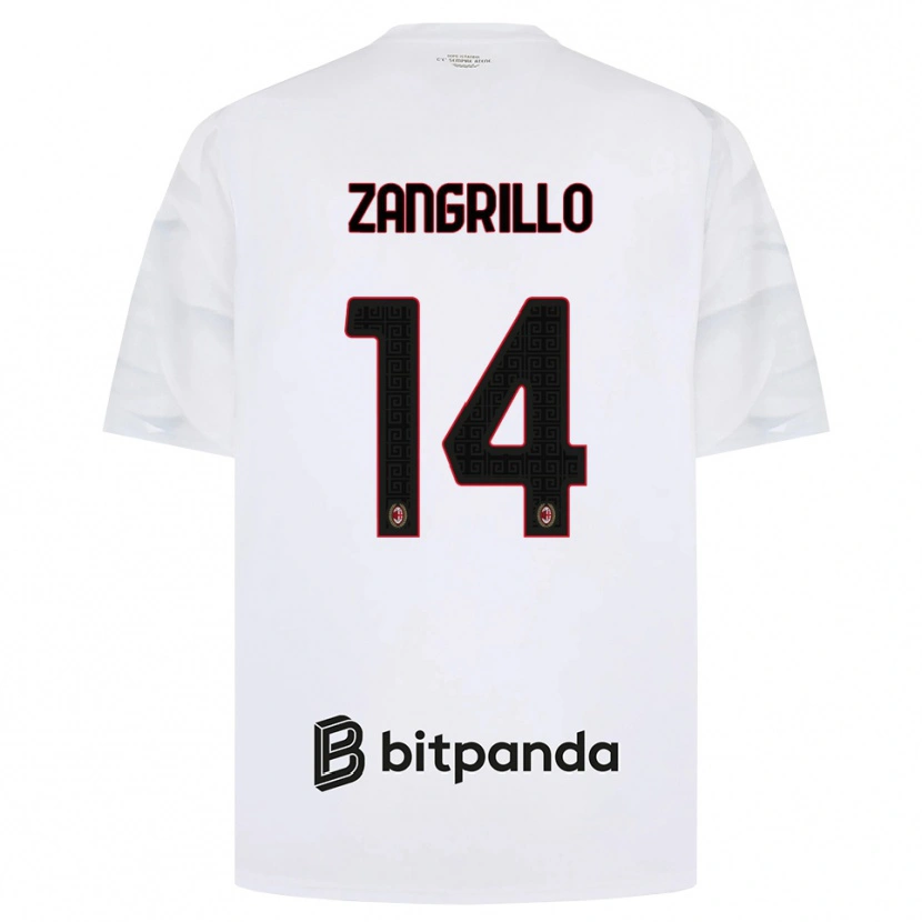 Danxen Kid Giacomo Zangrillo #14 White Red Black Away Jersey 2026/27 T-Shirt