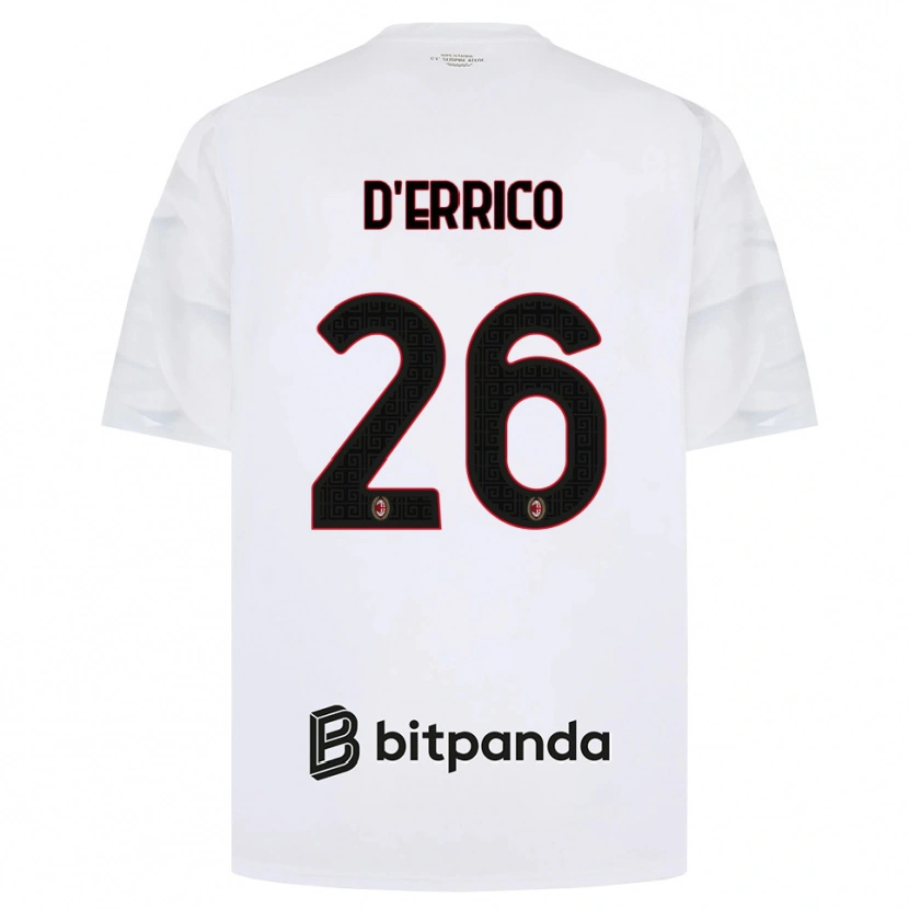 Danxen Kid Leonardo D'errico #26 White Red Black Away Jersey 2026/27 T-Shirt