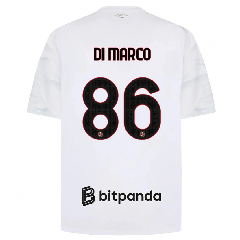 Danxen Kid Luca Di Marco #86 White Red Black Away Jersey 2026/27 T-Shirt