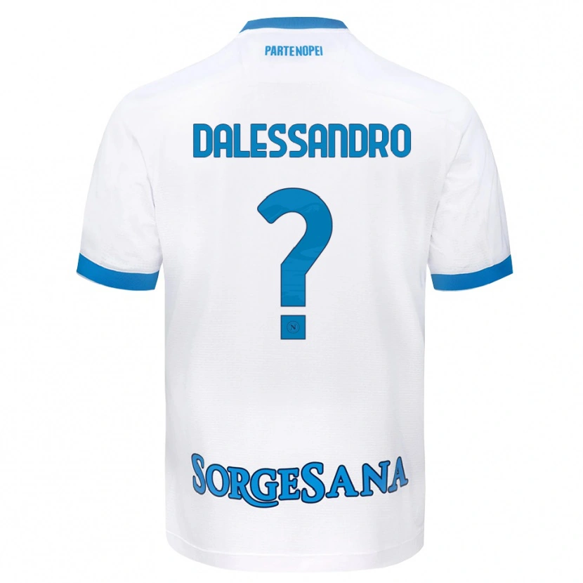 Danxen Kid Nicola Dalessandro #0 White Sky Blue Away Jersey 2026/27 T-Shirt