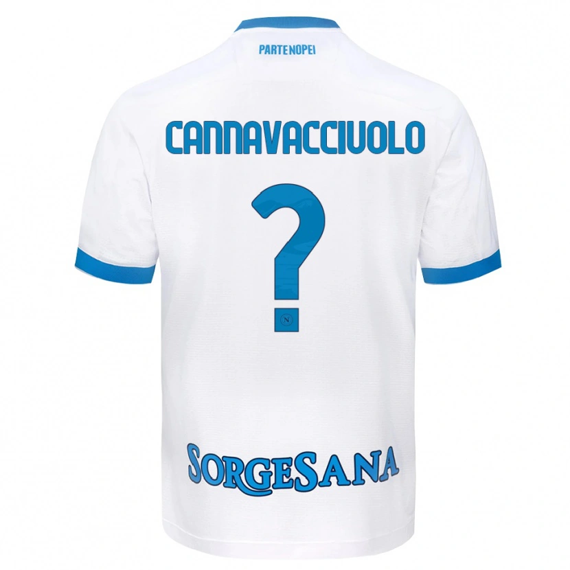 Danxen Kid Luigi Pio Cannavacciuolo #0 White Sky Blue Away Jersey 2026/27 T-Shirt