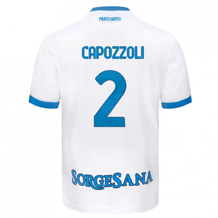 Danxen Kid Emanuele Capozzoli #2 White Sky Blue Away Jersey 2026/27 T-Shirt