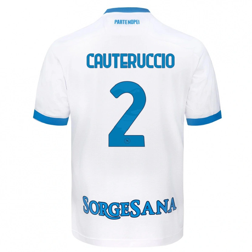 Danxen Kid Walter Cauteruccio #2 White Sky Blue Away Jersey 2026/27 T-Shirt