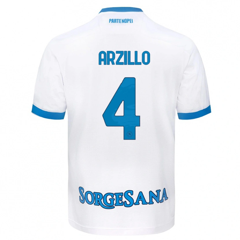 Danxen Kid Antonino Arzillo #4 White Sky Blue Away Jersey 2026/27 T-Shirt