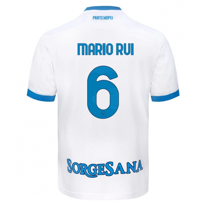 Danxen Kid Mario Rui #6 White Sky Blue Away Jersey 2026/27 T-Shirt