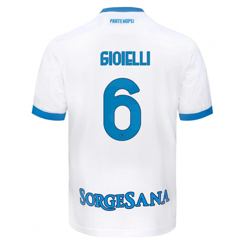Danxen Kid Francesco Pio Gioielli #6 White Sky Blue Away Jersey 2026/27 T-Shirt