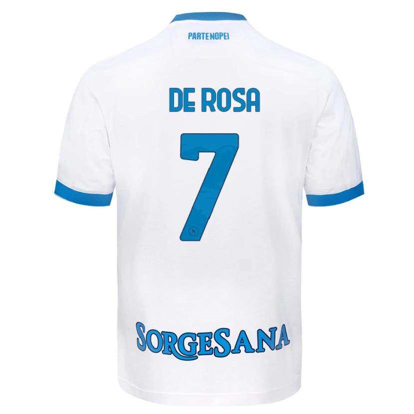 Danxen Kid Vincenzo De Rosa #7 White Sky Blue Away Jersey 2026/27 T-Shirt