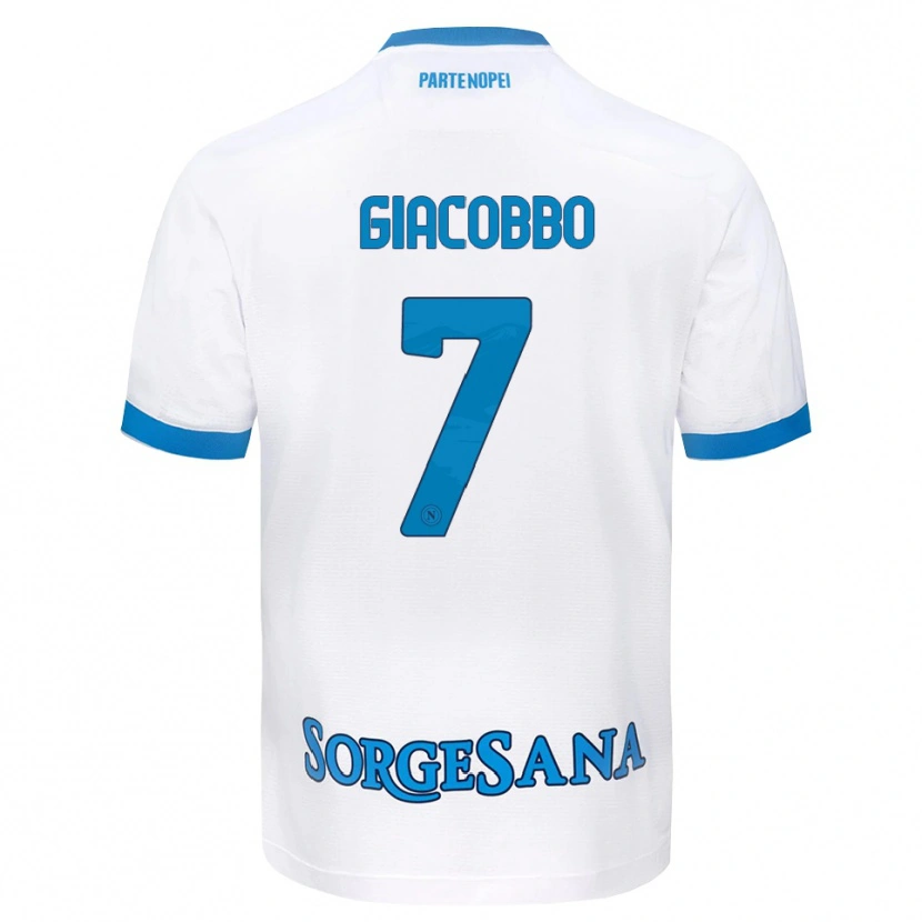 Danxen Kid Giulia Giacobbo #7 White Sky Blue Away Jersey 2026/27 T-Shirt