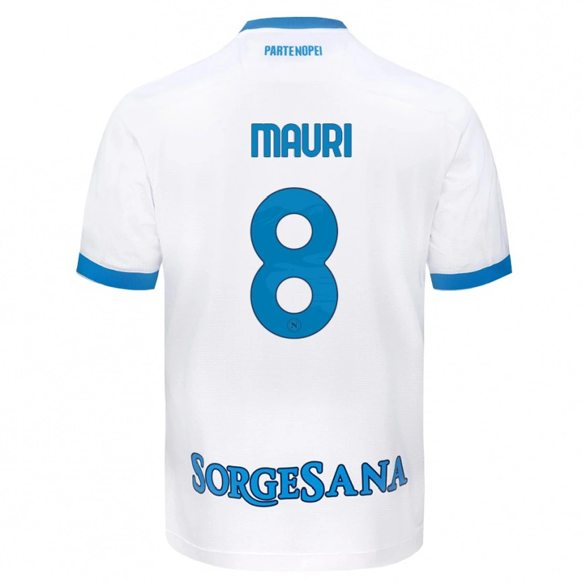 Danxen Kid Claudia Mauri #8 White Sky Blue Away Jersey 2026/27 T-Shirt