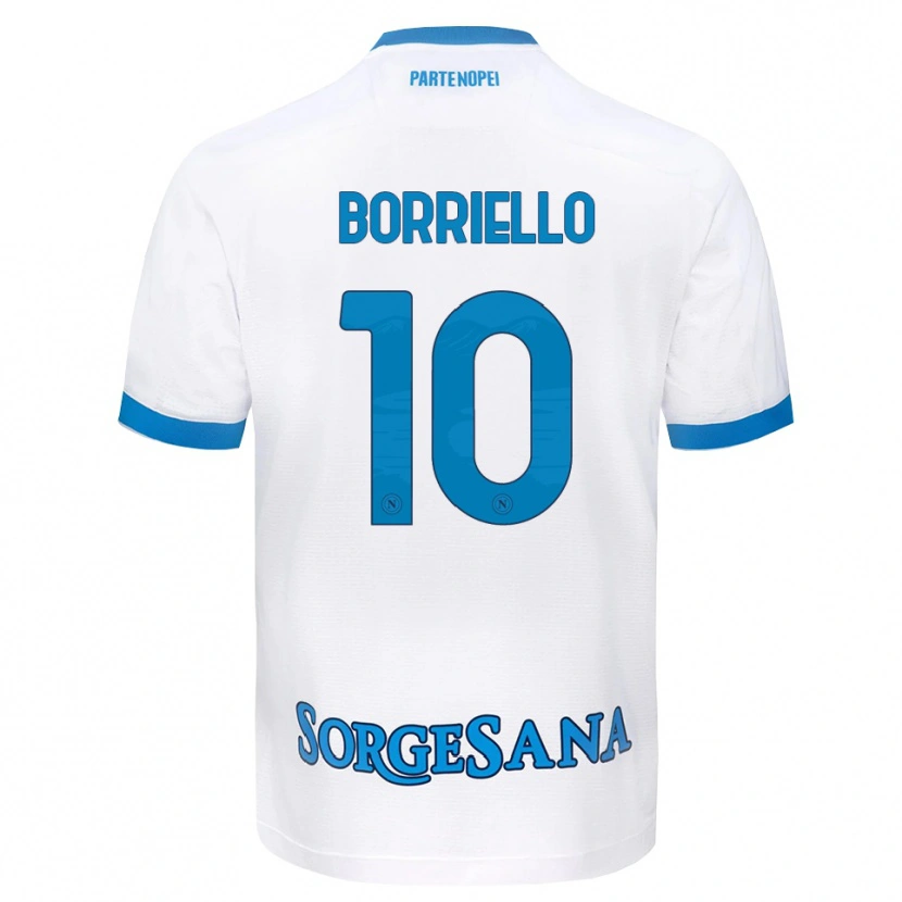 Danxen Kid Salvatore Borriello #10 White Sky Blue Away Jersey 2026/27 T-Shirt