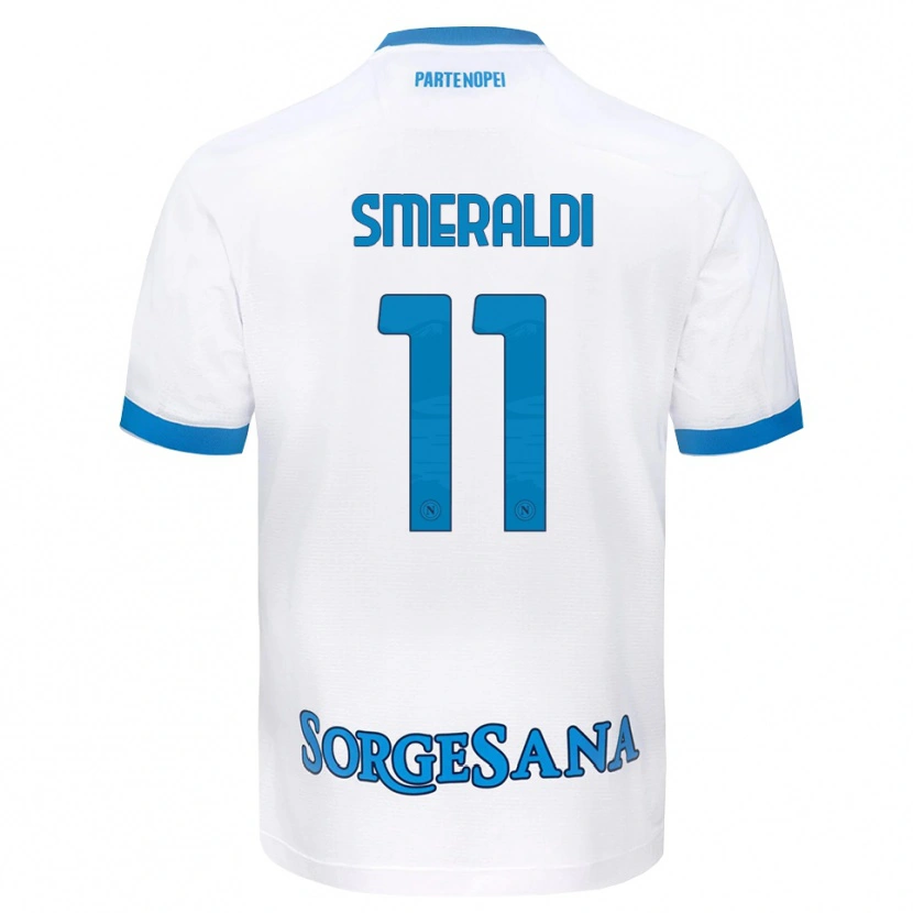 Danxen Kid Andrea Smeraldi #11 White Sky Blue Away Jersey 2026/27 T-Shirt