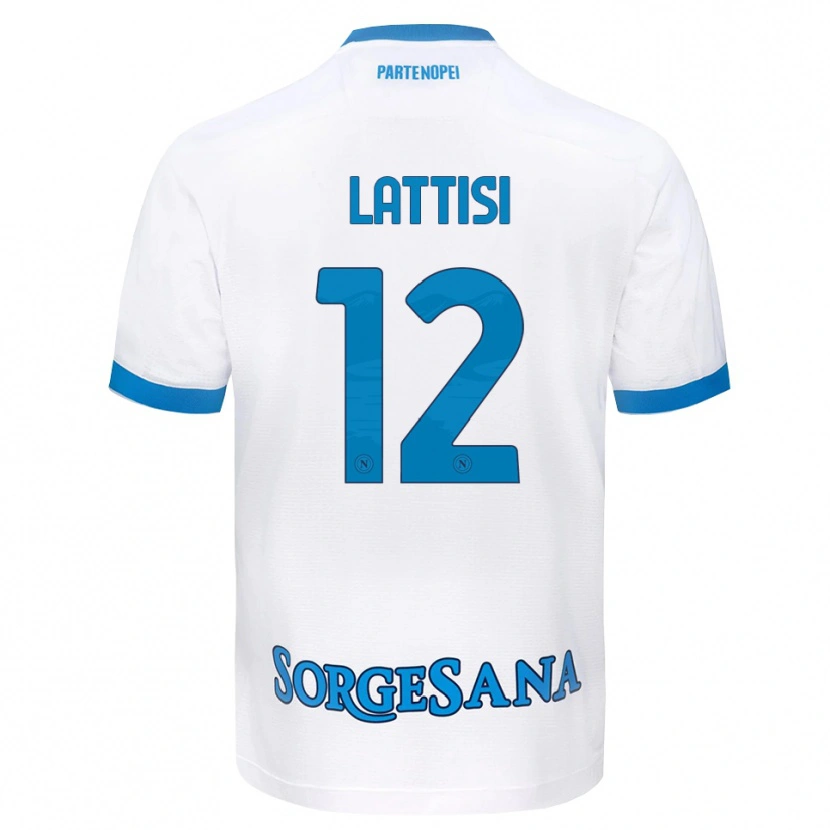 Danxen Kid Francesco Lattisi #12 White Sky Blue Away Jersey 2026/27 T-Shirt