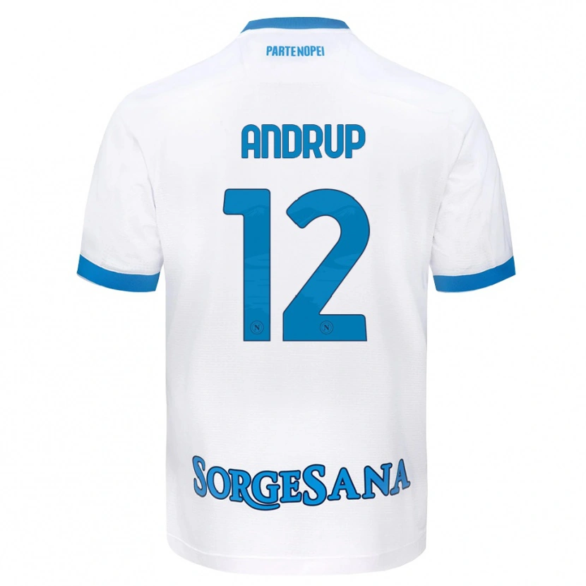 Danxen Kid Klara Lena Elisabeth Andrup #12 White Sky Blue Away Jersey 2026/27 T-Shirt