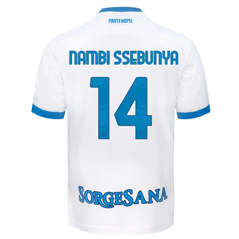 Danxen Kid Violah Nambi Ssebunya #14 White Sky Blue Away Jersey 2026/27 T-Shirt